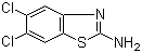 structure of CAS# 24072-75-1, 5,6-Dichloro-2-benzothiazolamine