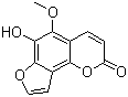 6-羟基-5-甲氧基-2H-呋喃并[2,3-h]-1-苯并吡喃-2-酮分子结构 (CAS 24099-30-7)
