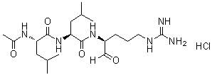 structure of CAS# 24125-16-4, N2-[N-(N-Acetyl-L-leucyl)-L-leucyl]-DL-argininal monohydrochloride