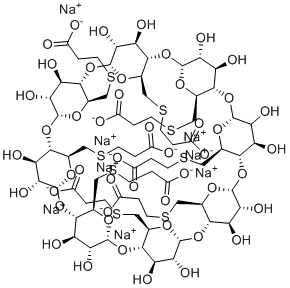 舒更葡糖硫代乳酸杂质1八钠盐分子结构 (CAS 2412952-93-1)