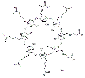 舒更葡糖硫代乳酸杂质2八钠盐分子结构 (CAS 2412952-94-2)