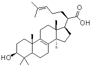 CAS # 24160-36-9, 3beta-Hydroxylanosta-8,24-dien-21-oic acid, Trametenolic acid, Trametenolic acid B