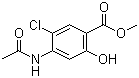 structure of CAS# 24190-77-0, Methyl 4-acetylamino-5-chloro-2-hydroxybenzoate
