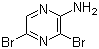 2-氨基-3,5-二溴吡嗪分子结构 (CAS 24241-18-7)