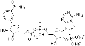 structure of CAS# 24292-60-2, Triphosphopyridine nucleotide disodium salt
