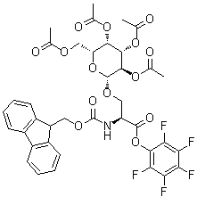 N-[芴甲氧羰基]-O-(2,3,4,6-四-O-乙酰基-beta-D-吡喃半乳糖基)-L-丝氨酸五氟苯基酯分子结构 (CAS 243469-45-6)