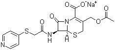 structure of CAS# 24356-60-3, Cefapirin sodium