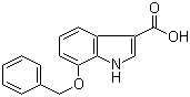 structure of CAS# 24370-75-0, 7-苄氧基-1H-吲哚-3-甲酸