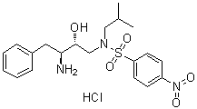 CAS # 244634-31-9, N-[(2R,3S)-3-Amino-2-hydroxy-4-phenylbutyl]-N-(2-methylpropyl)-4-nitrobenzenesulfonamide monohydrochloride