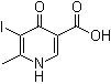 5-碘-6-甲基-4-氧代-1,4-二氢吡啶-3-羧酸分子结构 (CAS 244638-94-6)
