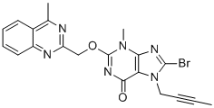 CAS # 2446799-71-7, Linagliptin Impurity 26, 8-bromo-7-(but-2-yn-1-yl)-3-methyl-2-((4-methylquinazolin-2-yl)methoxy)-3,7-dihydro-6H-purin-6-one