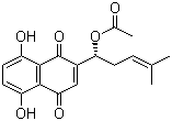 乙酰紫草素分子结构 (CAS 24502-78-1)