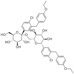 CAS # 2452300-79-5, Dapagliflozin Impurity 116, (2S,3R,4S,5S,6R)-2-(4-Chloro-3-(4-ethoxybenzyl)phenyl)-2-(((2R,3S,4R,5R,6S)-6-(4-chloro-3-(4-ethoxybenzyl)phenyl)-3,4,5-trihydroxytetrahydro-2H-pyran-2-yl)methoxy)-6-(hydroxymethyl)tetrahydro-2H-pyran-3,4,5-triol