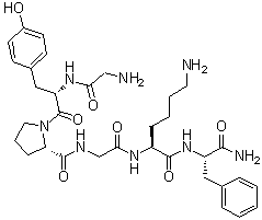 甘氨酰-L-酪氨酰-L-脯氨酰甘氨酰-L-赖氨酰-L-苯丙氨酰胺分子结构 (CAS 245443-52-1)