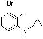 3-溴-N-环丙基-2-甲基苯胺分子结构 (CAS 245765-58-6)
