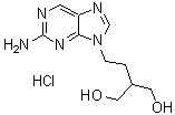structure of CAS# 246021-75-0, 2-[2-(2-Amino-9H-purin-9-yl)ethyl]-1,3-propanediol monohydrochloride