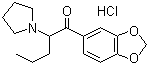 1-(3,4-亚甲基二氧苯基)-2-吡咯烷-1-基戊酮盐酸盐分子结构 (CAS 24622-62-6)