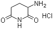 structure of CAS# 24666-56-6, 3-Amino-2,6-piperidinedione hydrochloride