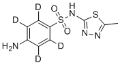 磺胺甲二唑-d4分子结构 (CAS 2470130-12-0)