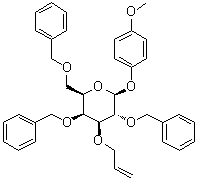 4-甲氧基苯基 2,4,6-三-O-(苯基甲基)-3-O-2-丙烯-1-基-beta-D-吡喃半乳糖苷分子结构 (CAS 247027-78-7)