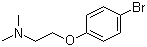 structure of CAS# 2474-07-9, 2-(4-Bromophenoxy)-N,N-dimethylethylamine