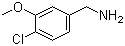 4-氯-3-甲氧基苄胺分子结构 (CAS 247569-42-2)