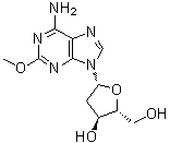 structure of CAS# 24757-70-8, 2-甲氧基-2'-脱氧腺苷