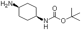 1-N-Boc-顺式-1,4-环己二胺分子结构 (CAS 247570-24-7)