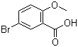 structure of CAS# 2476-35-9, 5-溴-2-甲氧基苯甲酸