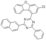 CAS # 2476828-99-4, 2-(3-Chloro-1-dibenzofuranyl)-4-(2-naphthalenyl)-6-phenyl-1,3,5-triazine