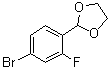 2-(4-溴-2-氟苯基)-[1,3]二氧杂环戊烷分子结构 (CAS 248270-23-7)