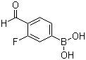 3-氟-4-醛基苯硼酸分子结构 (CAS 248270-25-9)