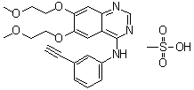 厄洛替尼甲磺酸盐分子结构 (CAS 248594-19-6)