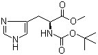 structure of CAS# 2488-14-4, N-叔丁基氧羰基-L-组氨酸甲酯