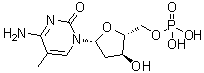 structure of CAS# 2498-41-1, 5-甲基脱氧胞苷酸