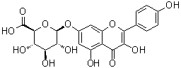 山柰酚 7-葡糖苷酸分子结构 (CAS 249938-52-1)