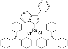 structure of CAS# 250220-36-1, 双(三环己基磷)-3-苯基-1H-茚二氯化钌