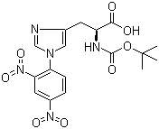 structure of CAS# 25024-53-7, N-(叔丁氧羰基)-1-(2,4-二硝基苯基)-L-组氨酸