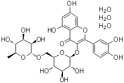 structure of CAS# 250249-75-3, 芦丁三水合物
