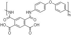 1,2,4,5-均苯四甲酸二酐与 4,4'-二氨基二苯基醚的聚合物分子结构 (CAS 25038-81-7)