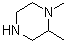 1,2-二甲基哌嗪分子结构 (CAS 25057-77-6)
