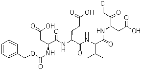 N-[(Phenylmethoxy)carbonyl]-L-alpha-aspartyl-L-alpha-glutamyl-N-[(1S)-1-(carboxymethyl)-3-chloro-2-oxopropyl]-L-valinamide molecular structure (CAS 250584-13-5)