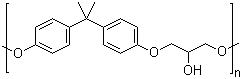 双酚 A 与环氧氯丙烷的聚合物分子结构 (CAS 25068-38-6)