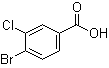 4-溴-3-氯苯甲酸分子结构 (CAS 25118-59-6)