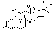 structure of CAS# 25122-46-7, 丙酸氯倍他索