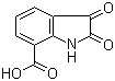 structure of CAS# 25128-35-2, 2,3-二氧代-7-吲哚啉羧酸