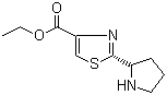 structure of CAS# 251349-56-1, (S)-2-吡咯烷-2-基噻唑-4-甲酸乙酯