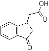 2-(3-氧代茚满-1-基)乙酸分子结构 (CAS 25173-12-0)