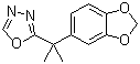 structure of CAS# 251958-52-8, 2-[1-(1,3-苯并间二氧杂环戊烯-5-基)-1-甲基乙基]-1,3,4-恶二唑