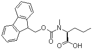 N-[芴甲氧羰基]-N-甲基-L-正缬氨酸分子结构 (CAS 252049-05-1)
